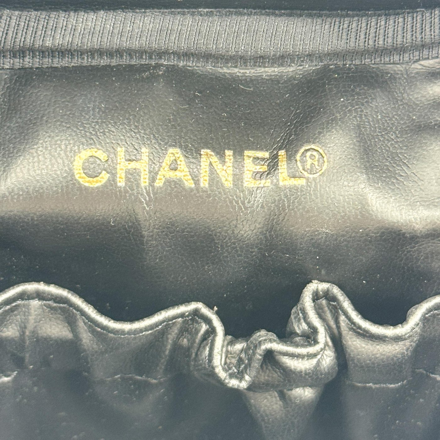 Chanel Vintage Timeless Cosmetic Case Caviar Tall