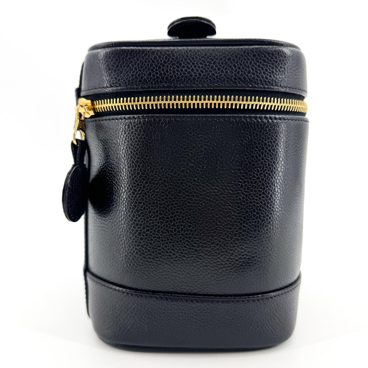 Chanel Vintage Timeless Cosmetic Case Caviar Tall