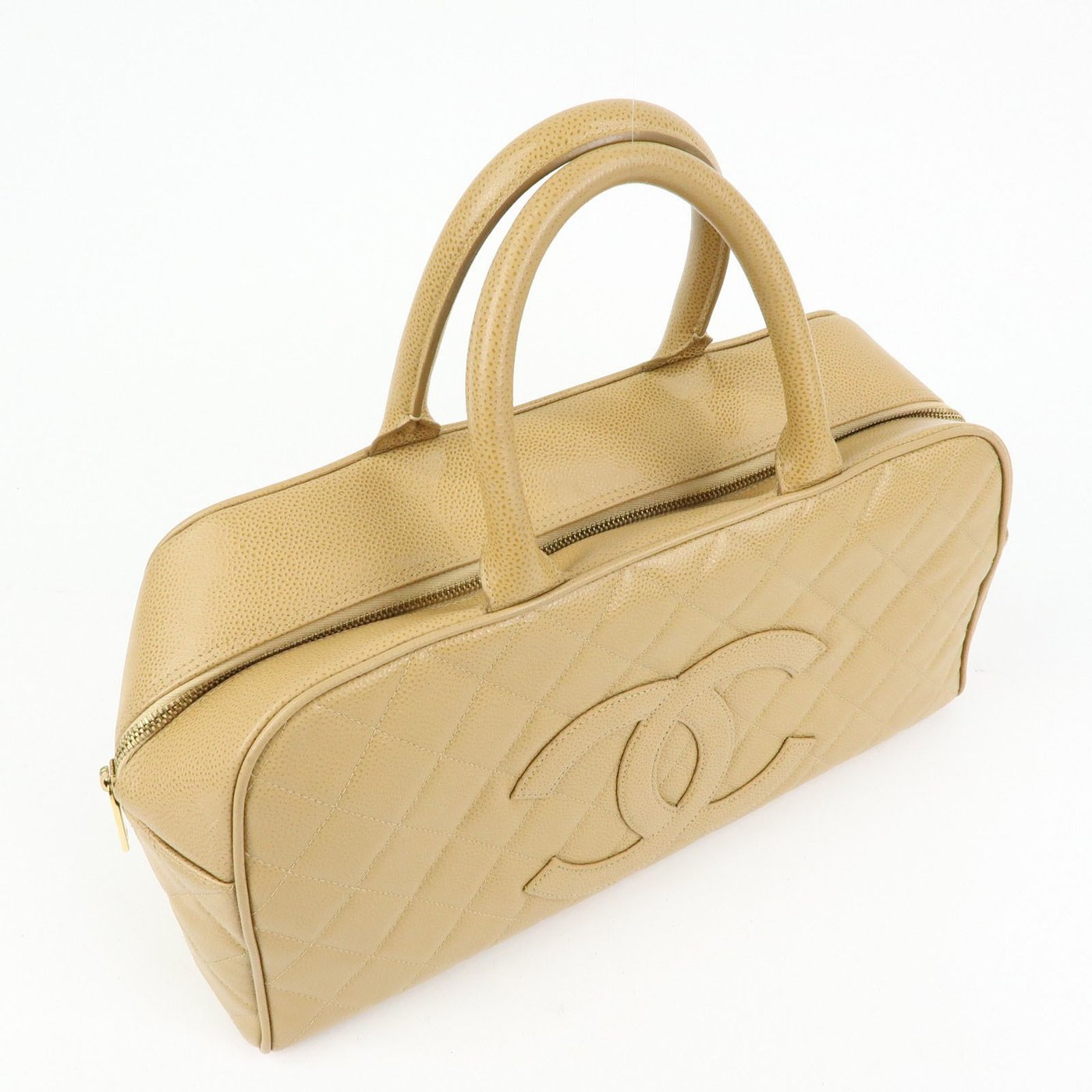 Chanel Timeless CC Bowler Quilted Caviar Medium