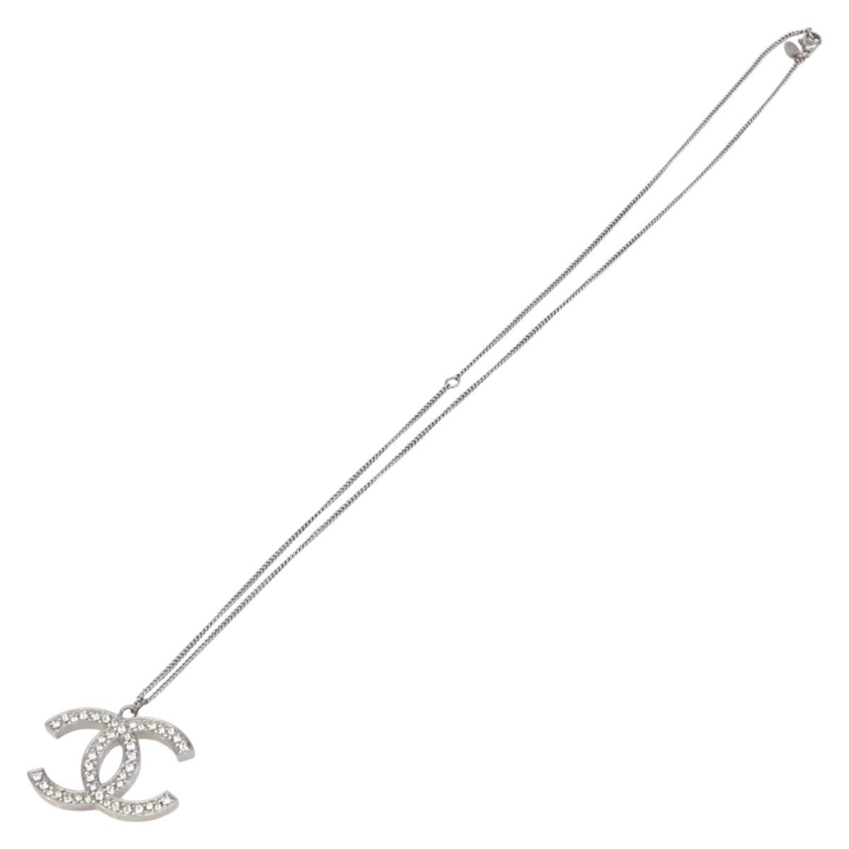 Chanel CC Pendant Metal with Crystals