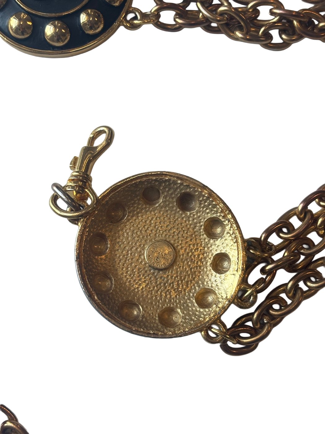 Chanel Vintage CC Medallion Charms Chain Belt Metal