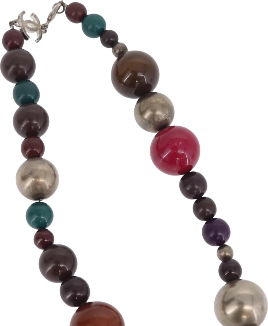 Chanel CC Station Long Metal with Faux Pearls and Beads