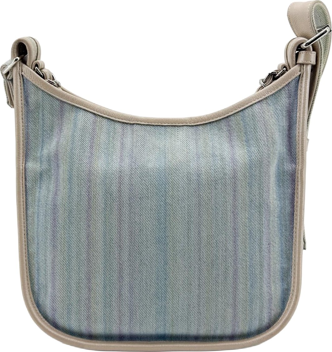 Chanel Jungle Stroll Hobo Quilted Printed Denim Small