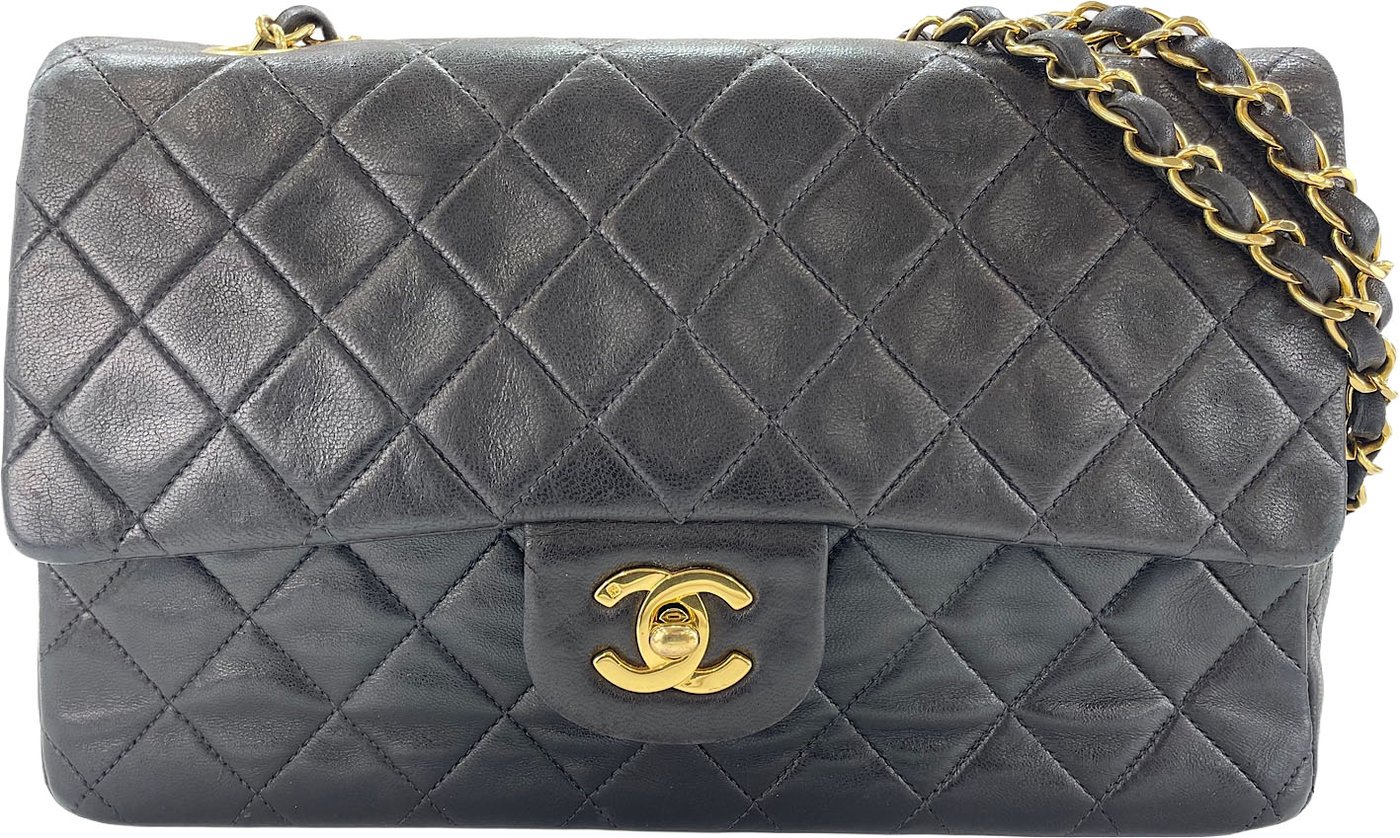 Chanel Classic Timeless Double Flap Quilted Lambskin Medium