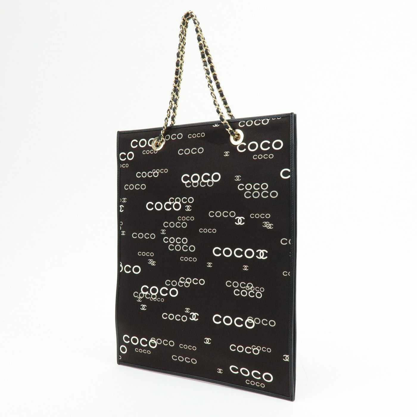 Chanel Vintage Coco Chain Shopping Printed Canvas Tall