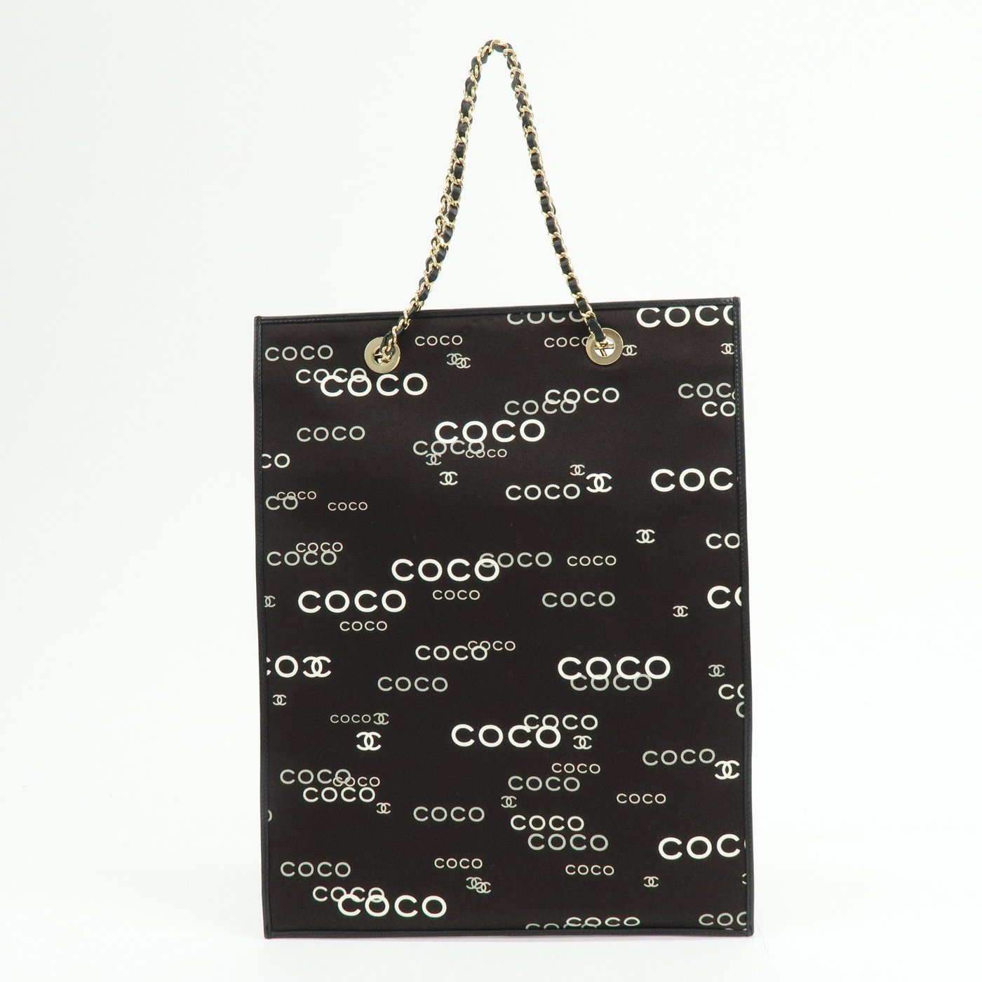 Chanel Vintage Coco Chain Shopping Printed Canvas Tall