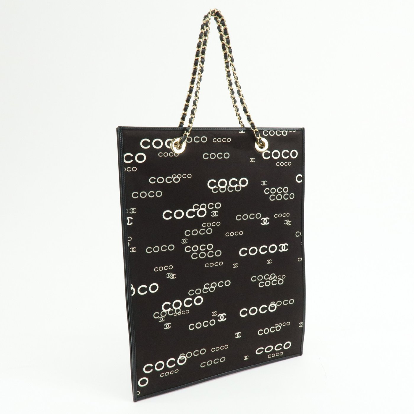 Chanel Vintage Coco Chain Shopping Printed Canvas Tall