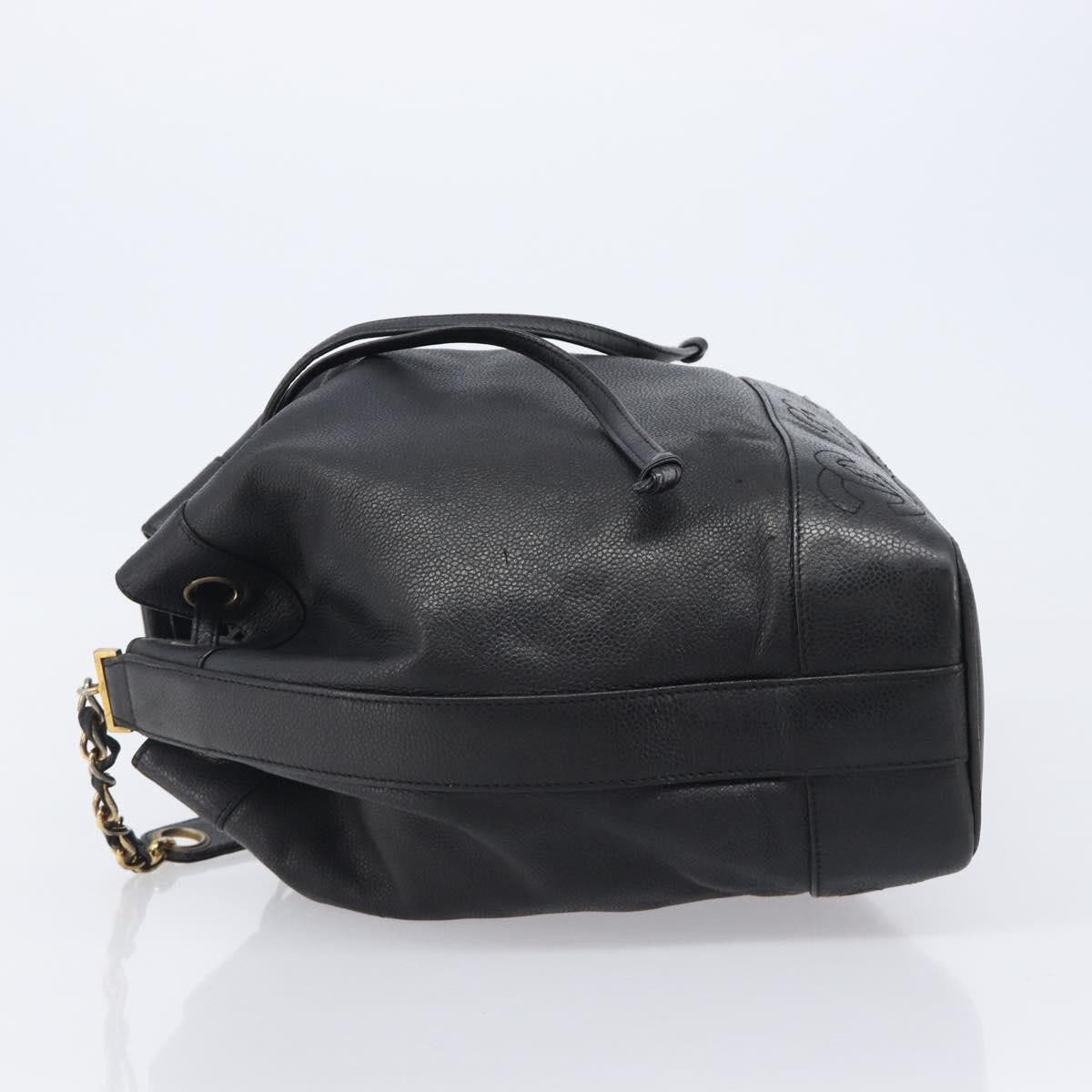 Chanel Vintage CC Drawstring Bucket Caviar Medium