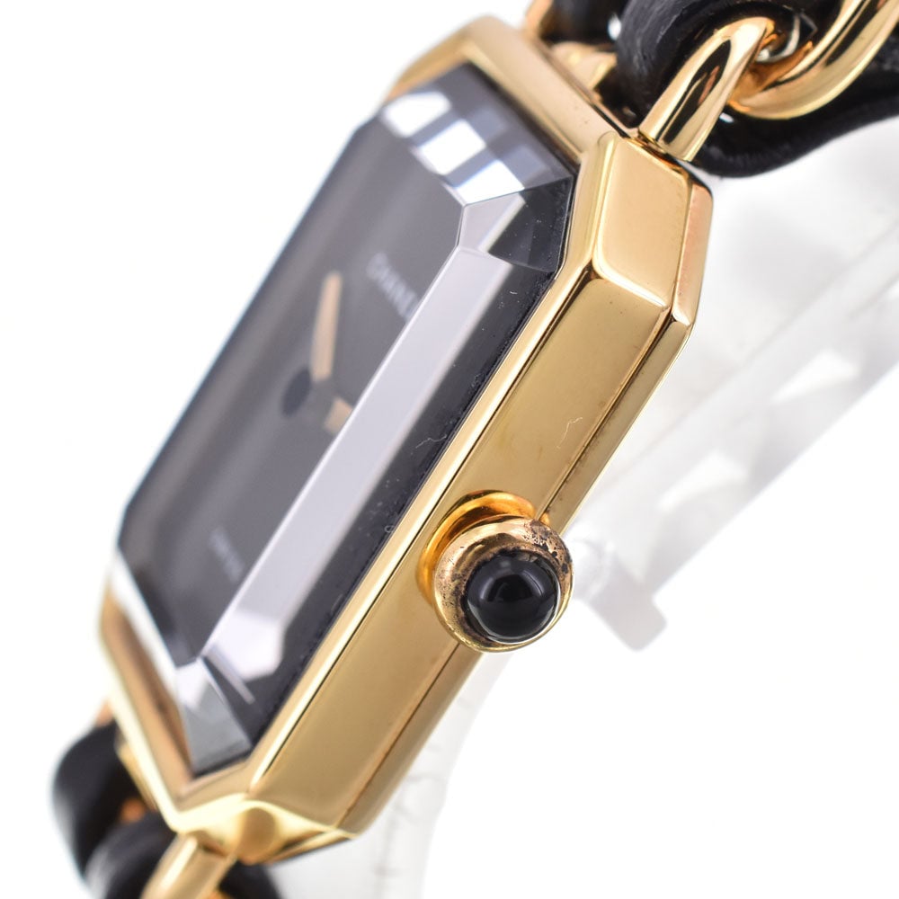 Chanel Premiere Rock Quartz Stainless Steel and Leather 20