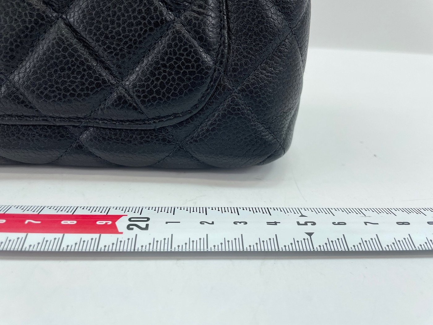 Chanel Vintage Two-Tone Kelly Top Handle Quilted Caviar Jumbo