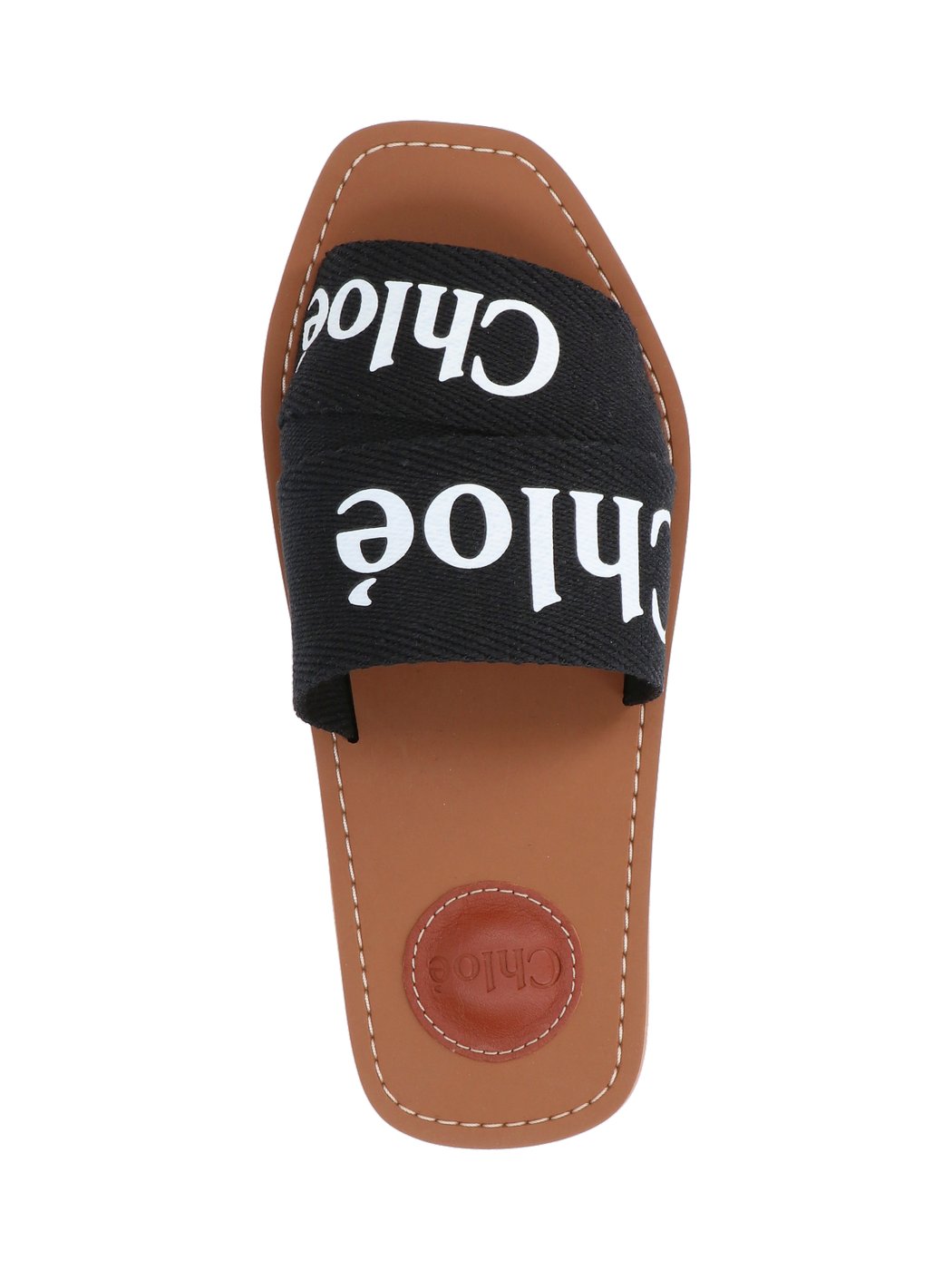 Woody Flat Logo Print Slide Sandals