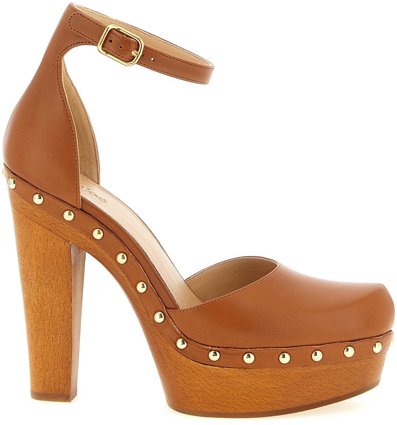Chloé Brown Lamb Leather High Heel Pumps