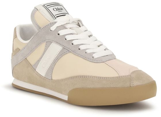 Chloé Beige Calf Leather Bos Taurus Athletic Sneakers