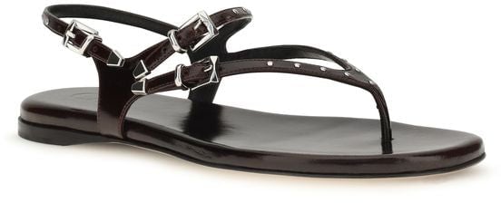 Chloé Black Calf Leather Bos Taurus Flat Sandals