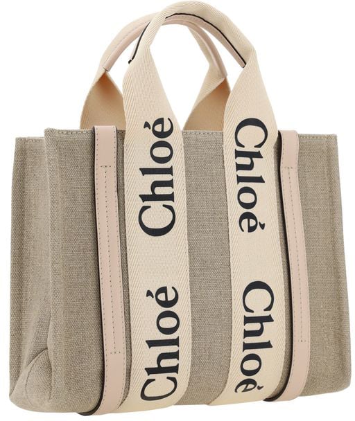 Chloé Brown Canvas Handbag