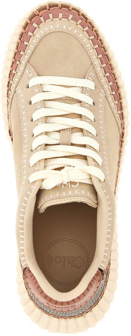 Chloé Beige Polyester Wedge Sandals