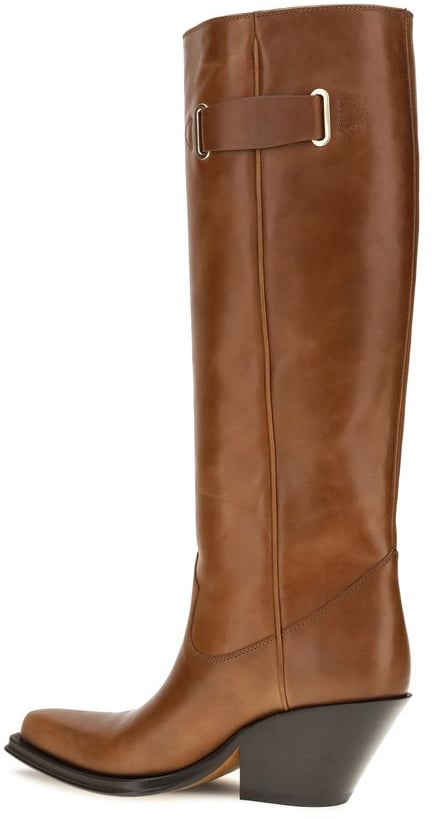 Chloé Brown Calf Leather Bos Taurus Over The Knee