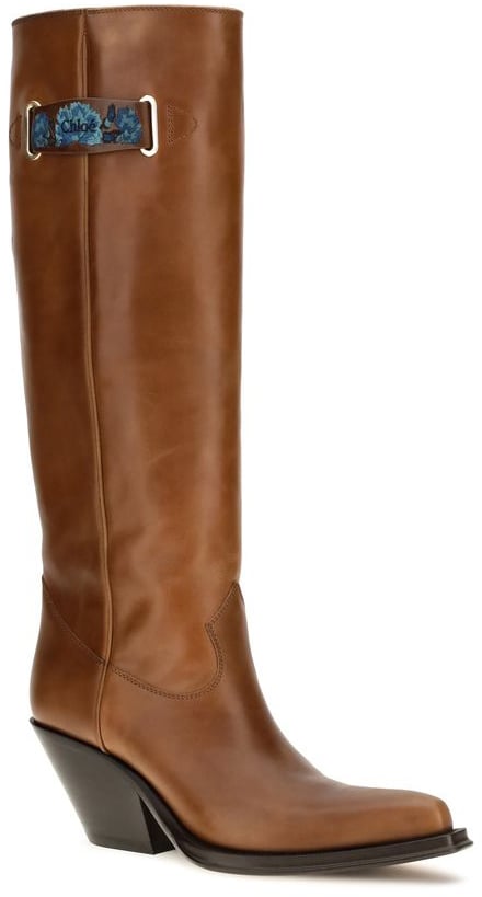 Chloé Brown Calf Leather Bos Taurus Over The Knee