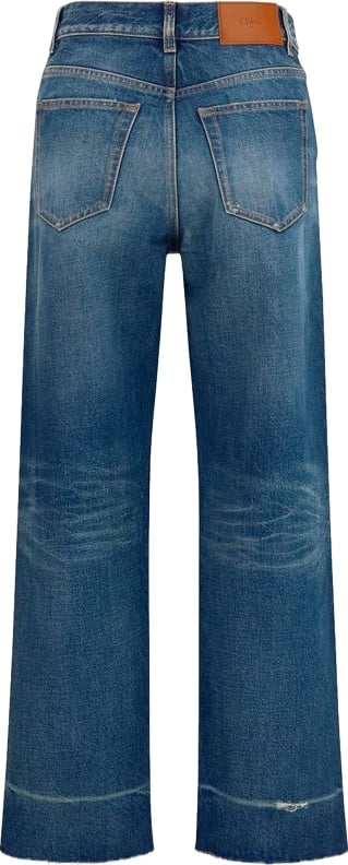 Chloé Blue Cotton Bootcut Jeans
