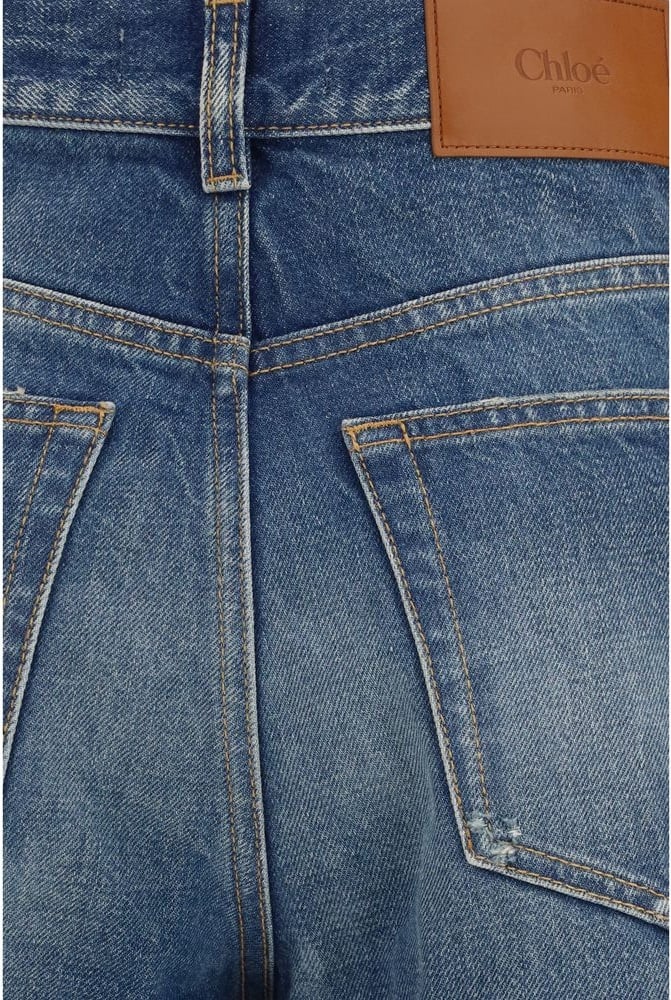 Chloé Blue Cotton Bootcut Jeans
