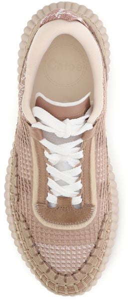 Chloé Beige Nylon Athletic Sneakers