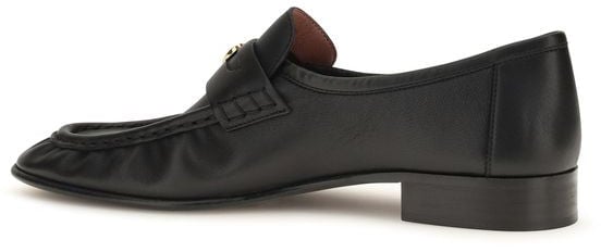 Chloé Black Calf Leather Bos Taurus Slip-On Loafers
