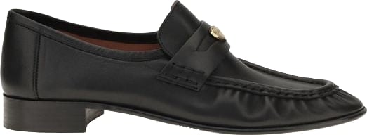 Chloé Black Calf Leather Bos Taurus Slip-On Loafers