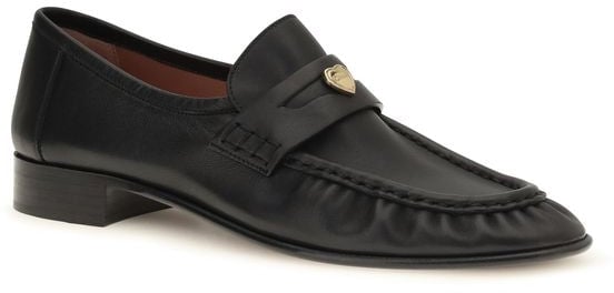 Chloé Black Calf Leather Bos Taurus Slip-On Loafers