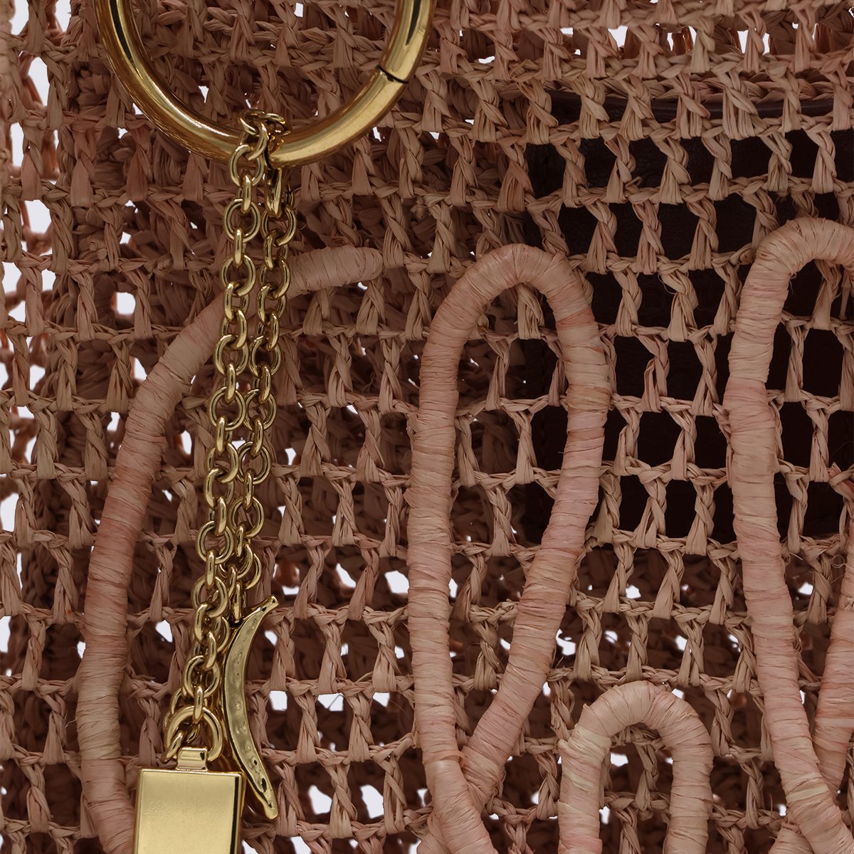Rectangular Woven Tote Bag with Leather Accents