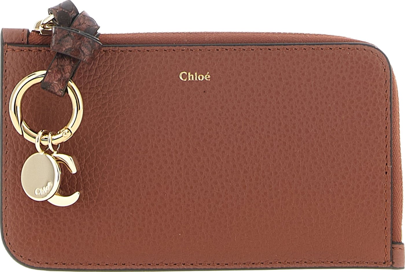 Chloé Brown Calfskin Cardholder