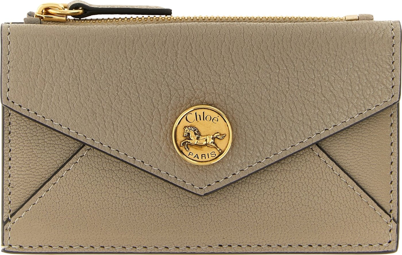 Chloé Beige Goatskin Cardholder