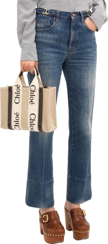 Chloé Beige Linen Tote Bag