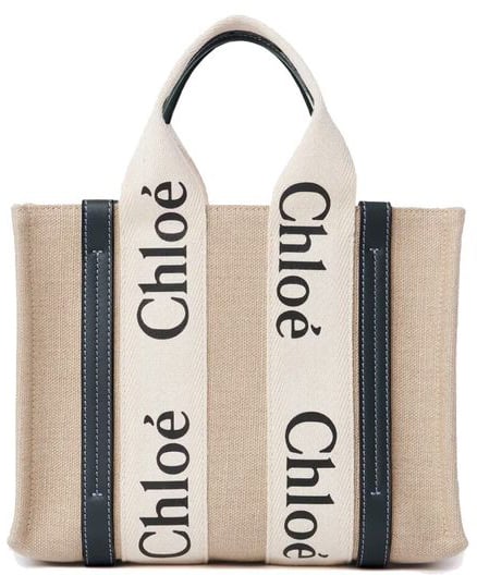 Chloé Beige Linen Tote Bag