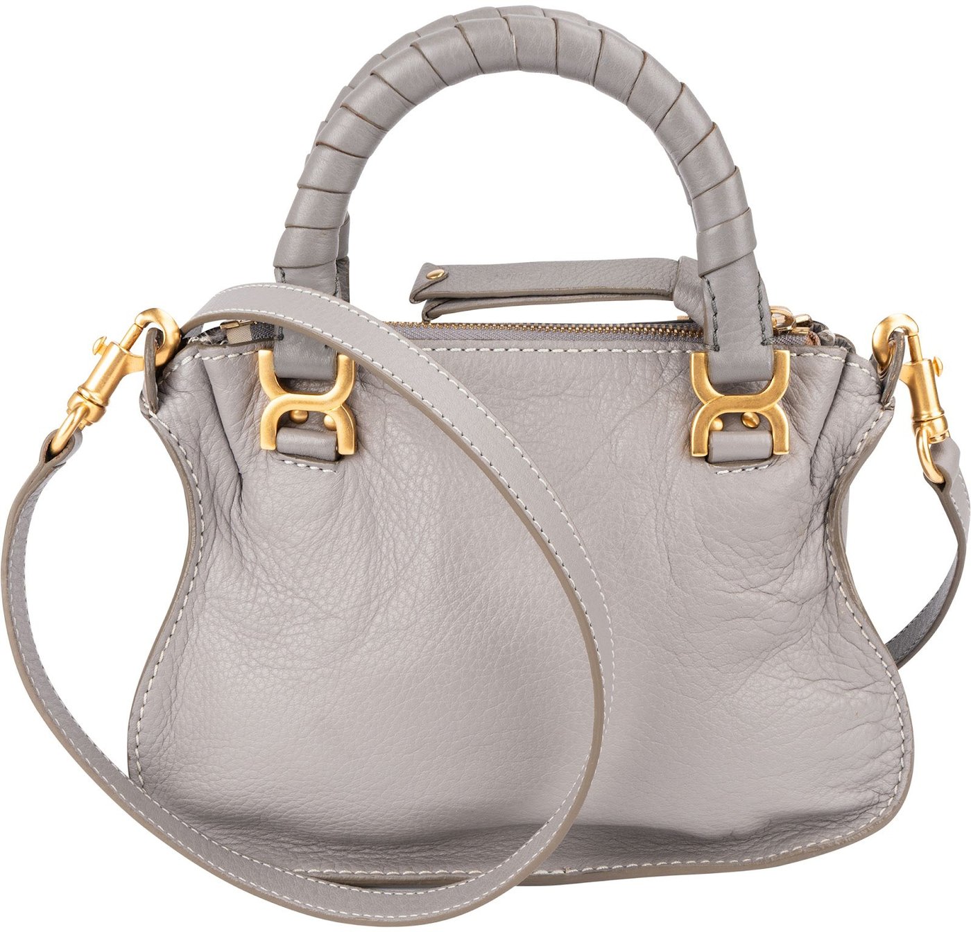 Chloé Grained Calfskin Mini Marcie Crossbody Handbag