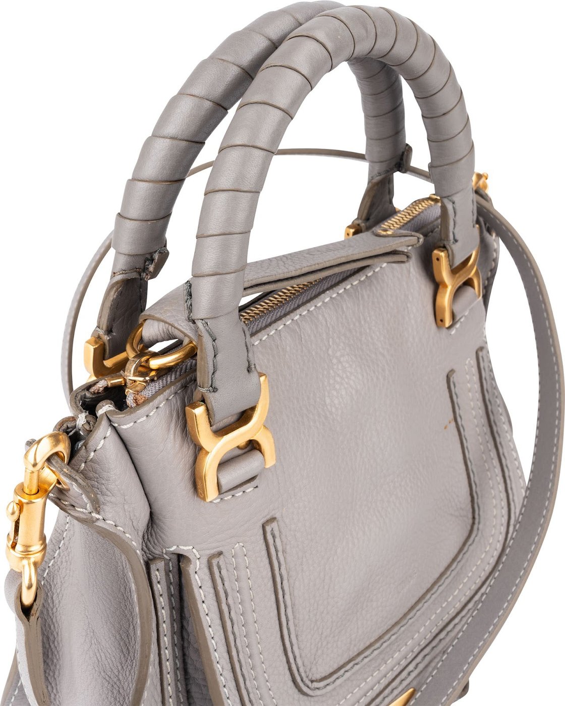 Chloé Grained Calfskin Mini Marcie Crossbody Handbag