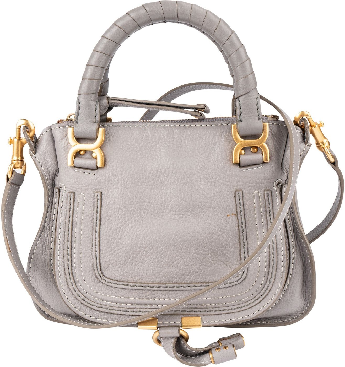 Chloé Grained Calfskin Mini Marcie Crossbody Handbag