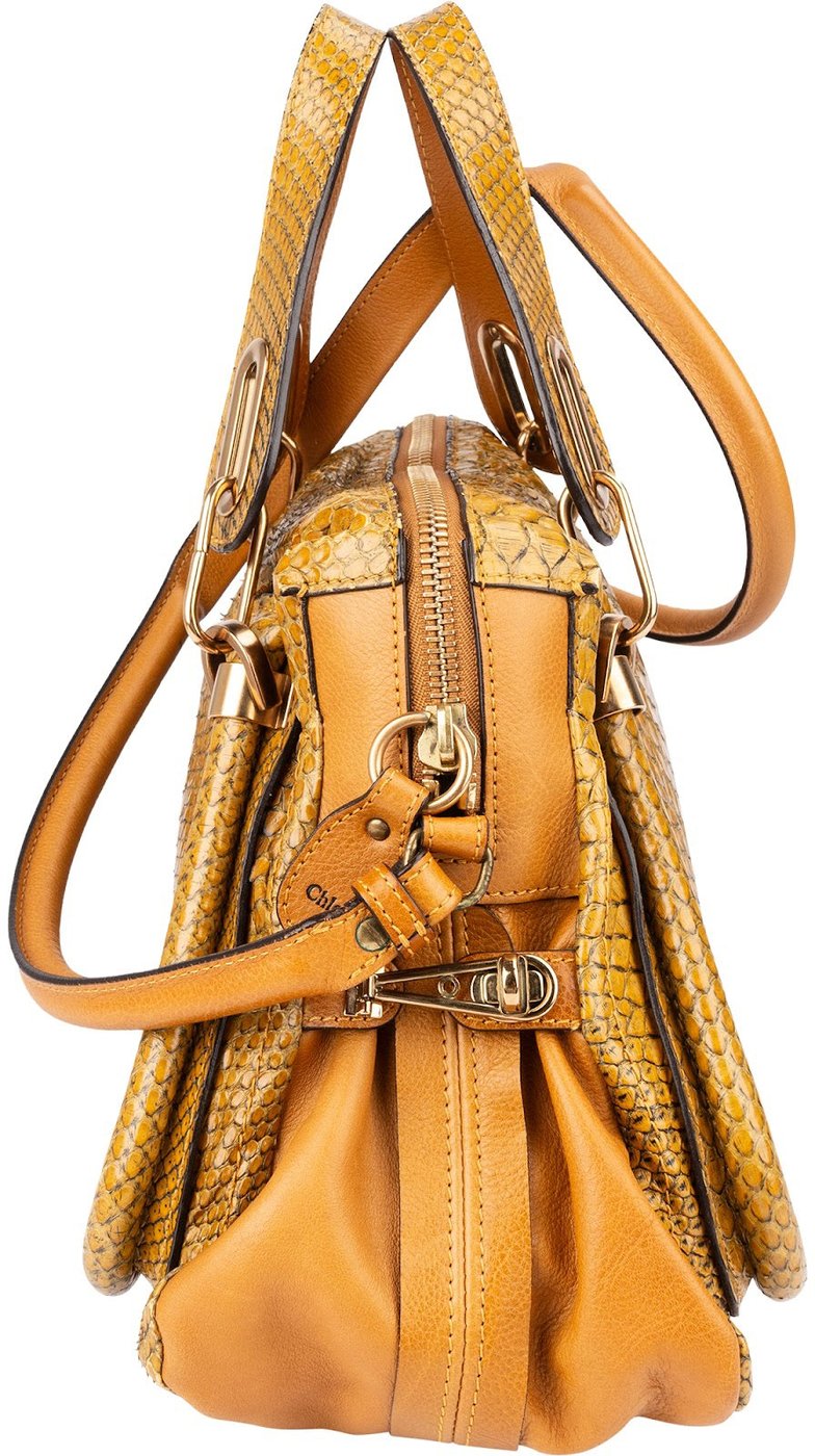 Chloé Python Leather Paraty Shoulder Bag
