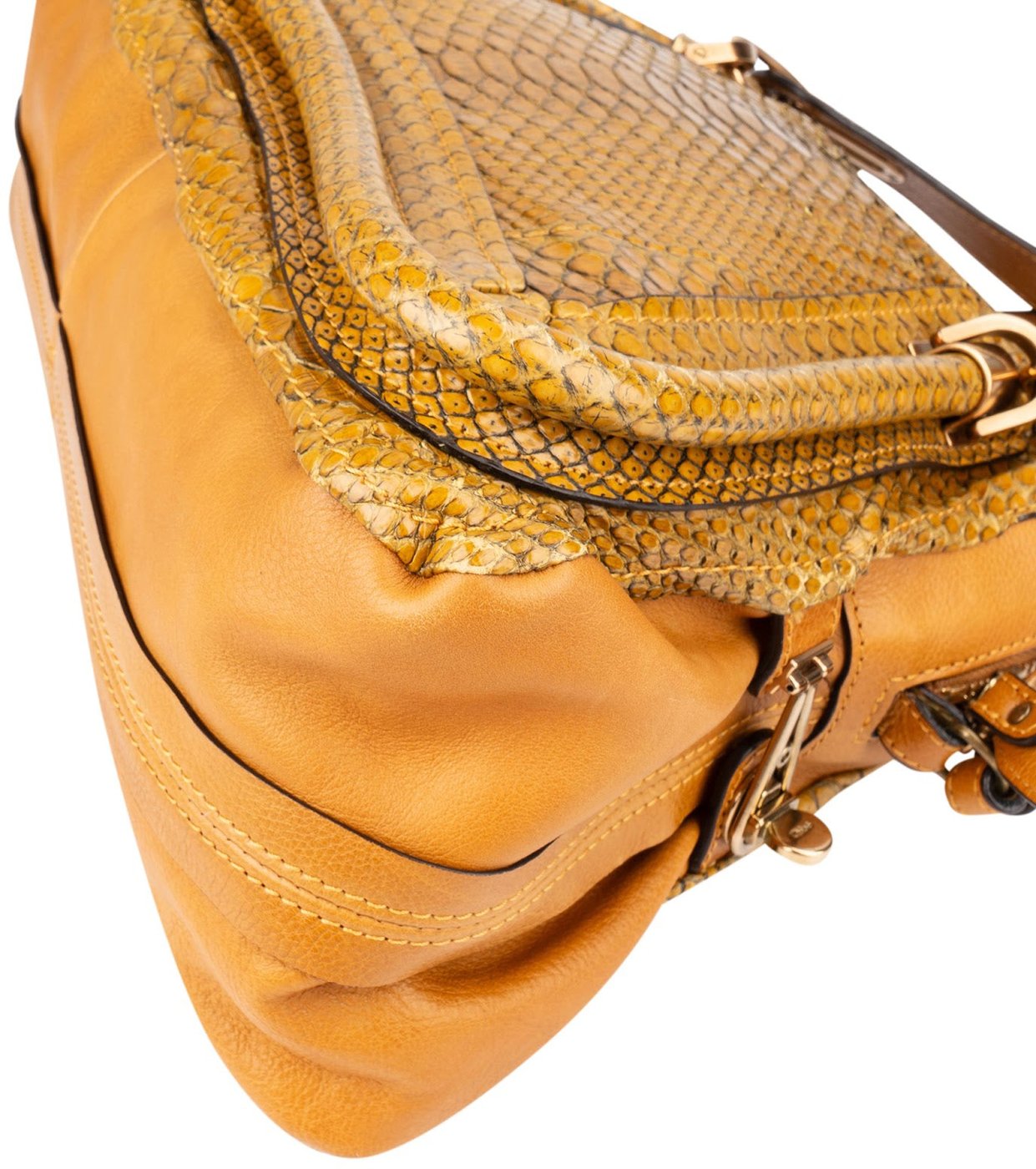 Chloé Python Leather Paraty Shoulder Bag
