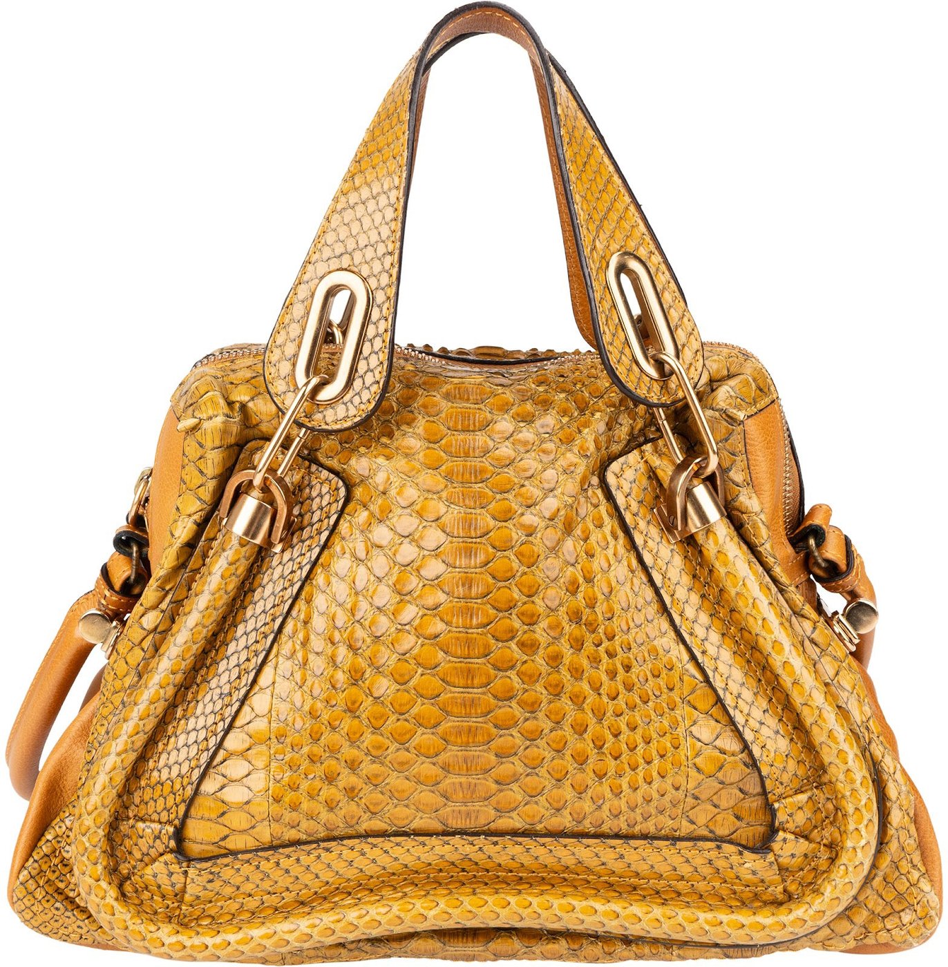 Chloé Python Leather Paraty Shoulder Bag