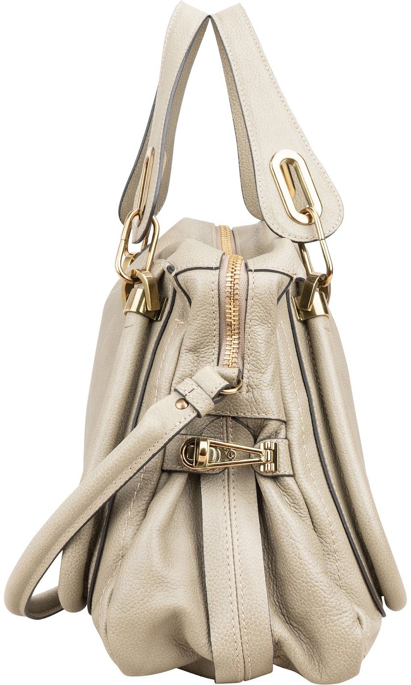 Chloé Grained Leather Paraty Shoulder Handbag