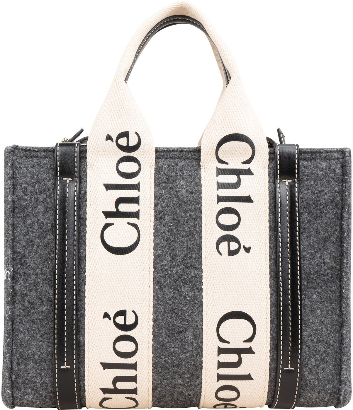 Chloé Felt Small Woody Tote Crossbody Handbag