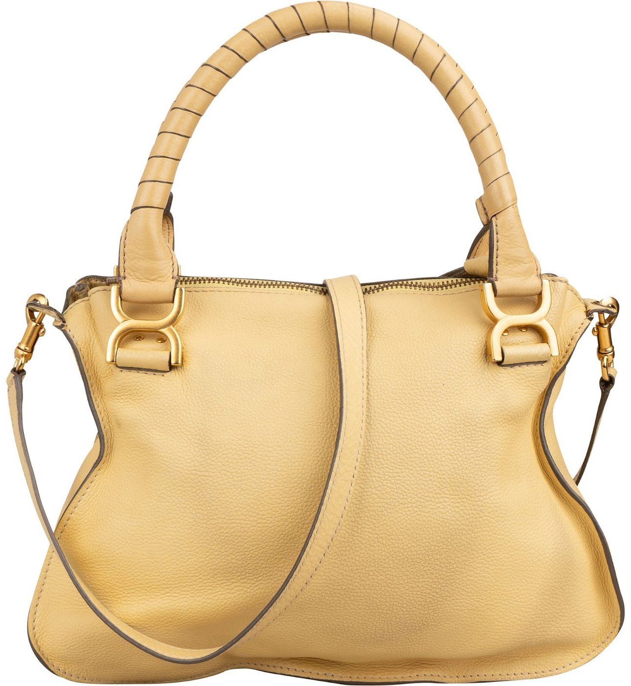 Chloé Grained Calfskin Marcie Double Carry Handbag