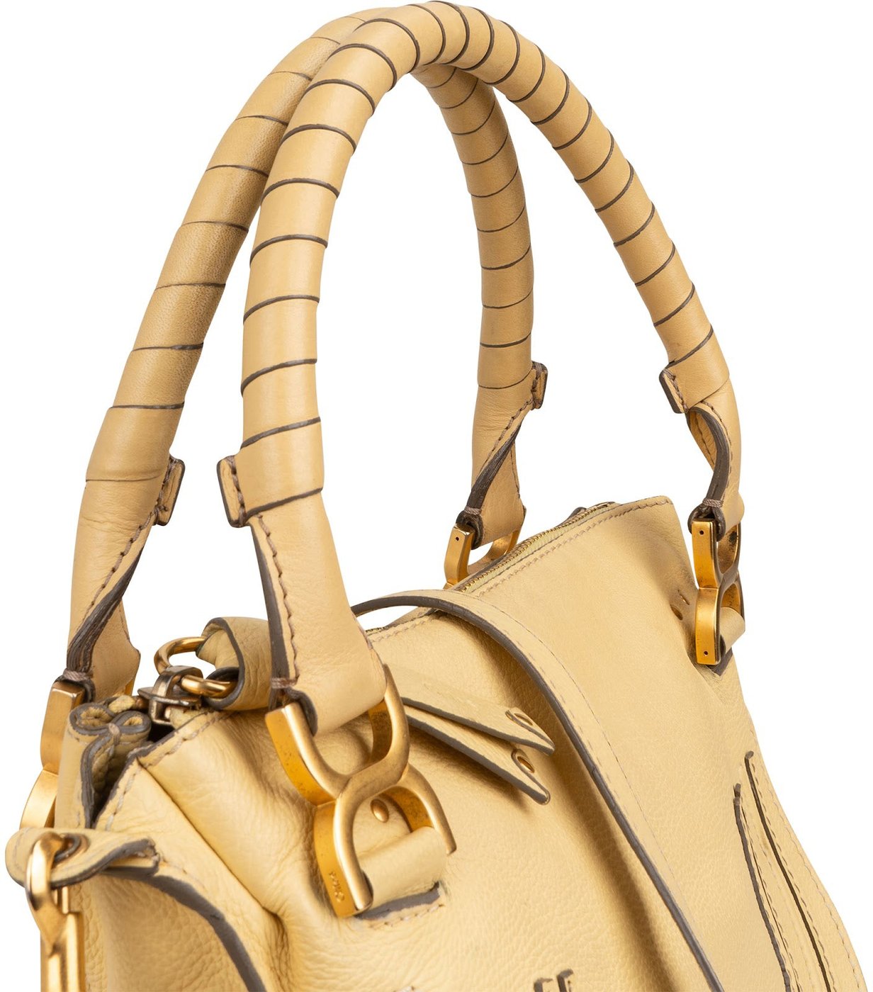 Chloé Grained Calfskin Marcie Double Carry Handbag