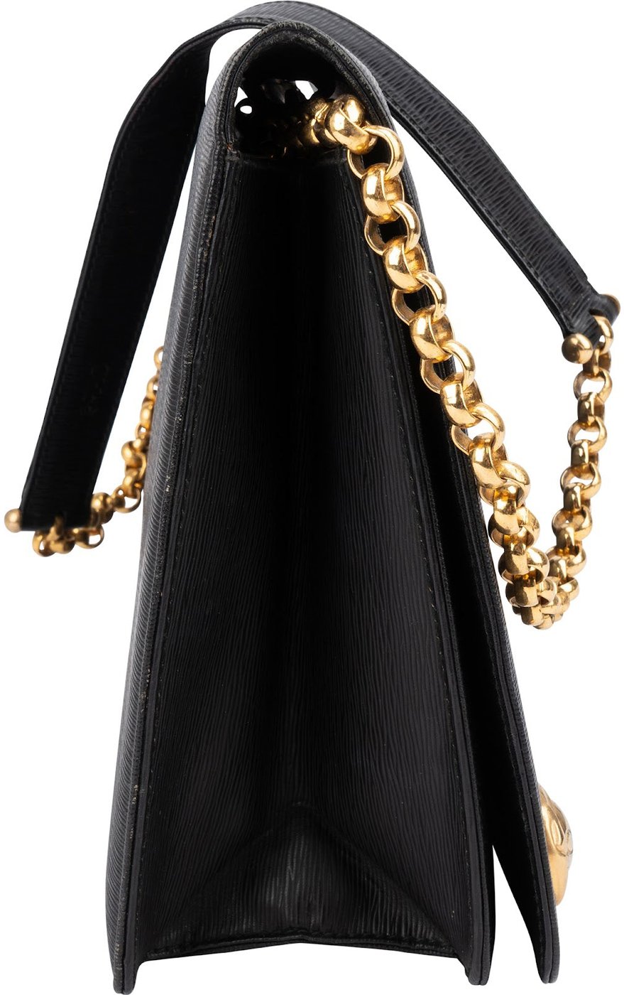 Chloé Ribbed Leather Music Box Flap Crossbody Bag