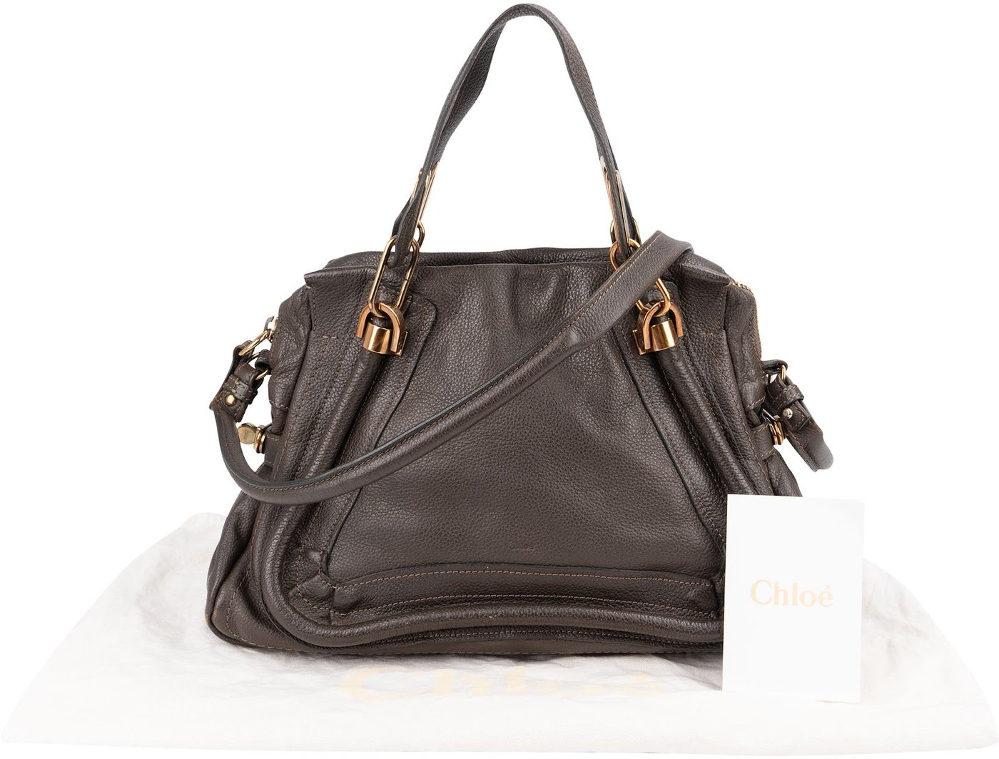 Chloé Pebbled Leather Paraty Handbag