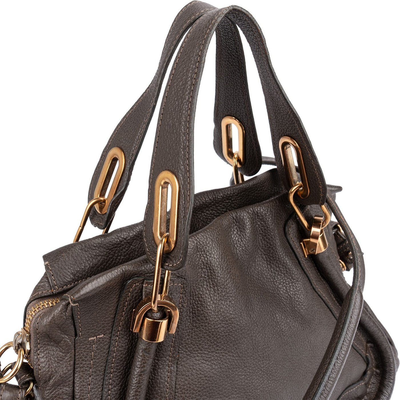 Chloé Pebbled Leather Paraty Handbag