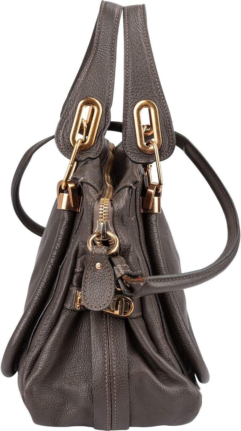 Chloé Pebbled Leather Paraty Handbag