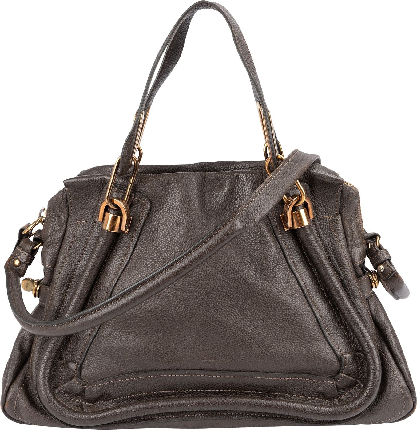 Chloé Pebbled Leather Paraty Handbag