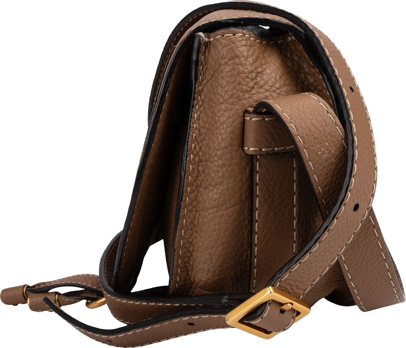 Chloé Grained Calfskin Mini Marcie Saddle Crossbody Bag