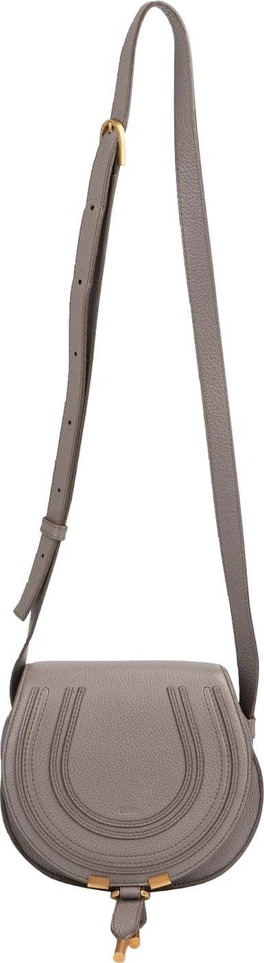 Chloé Grained Calfskin Mini Marcie Saddle Crossbody Bag